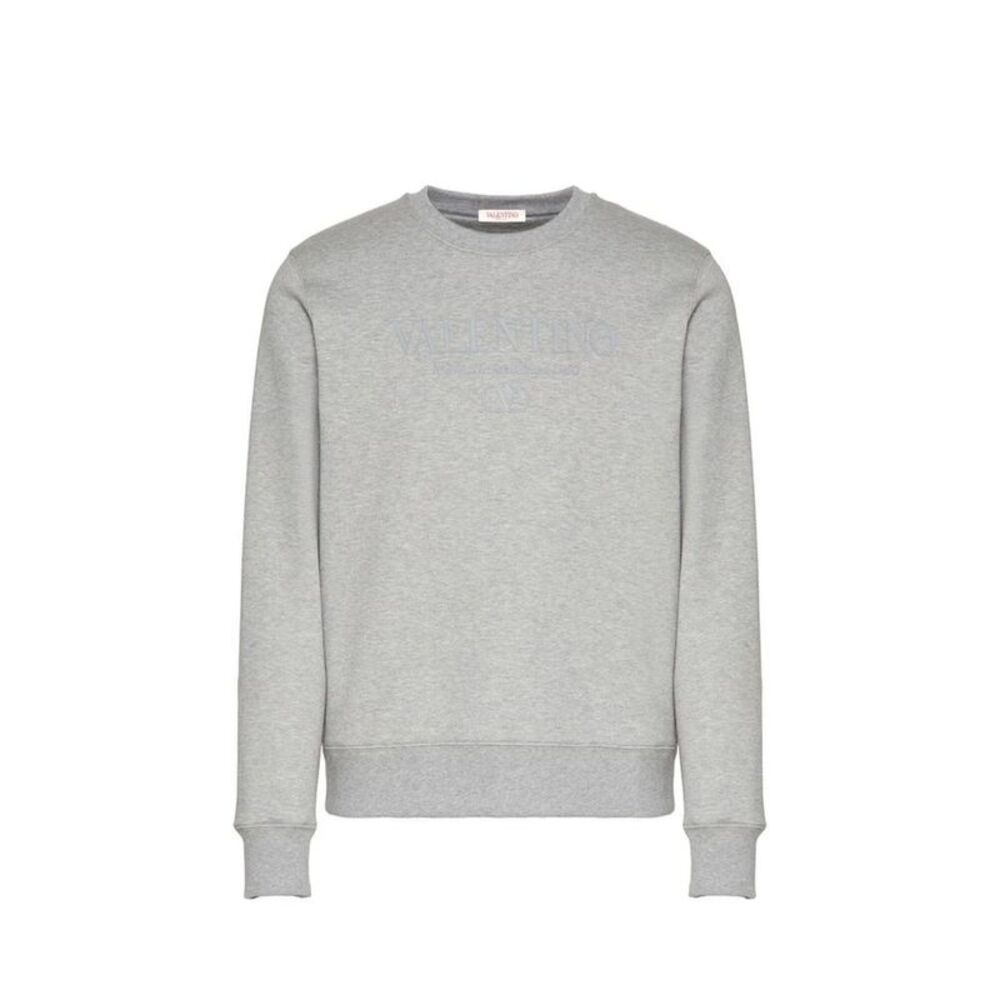 Valentino Gray Cotton Men's Sweatshirt
